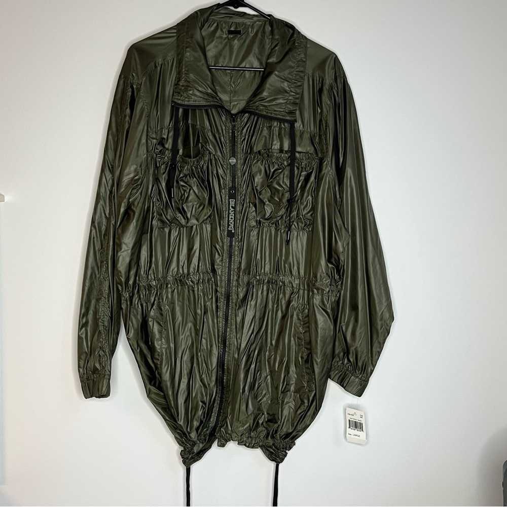 BlankNYC Denim Matte Funnel Neck Windbreaker NWT - Picture 4 of 7